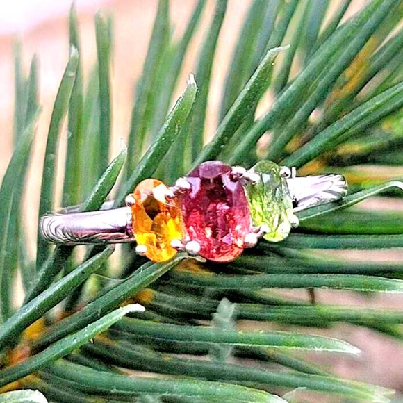 Nature Tourmalines Gemstone Windwill  925 Jewelry 4pcs Set - Picture 8 of 10